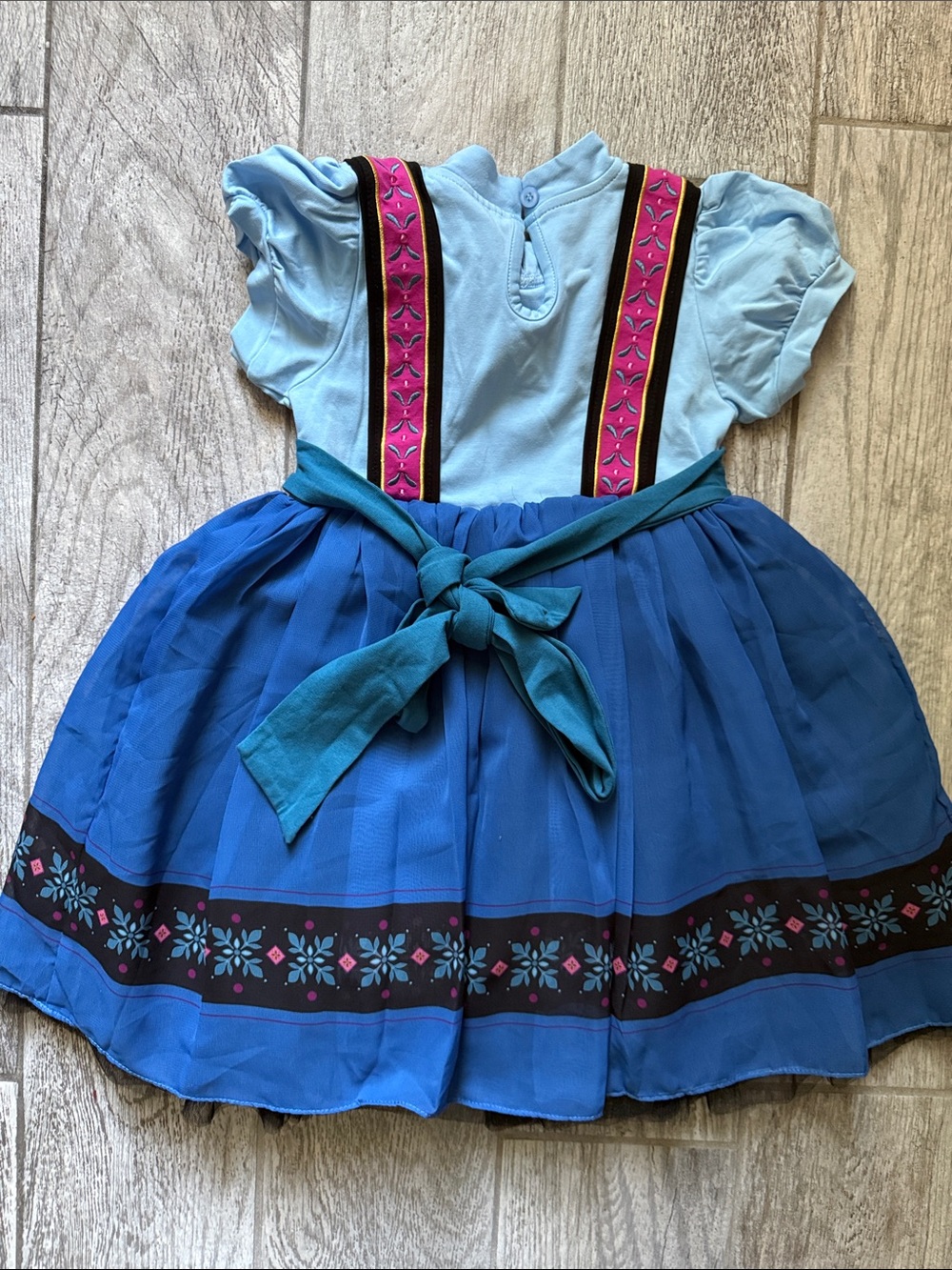 NWT- Taylor Joelle- Elsa’s Floral Suspender Dress with Pink Accents - Picture 9 of 9